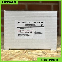 Montageskrue - 4,8x35 mm - TTAP Torx - RAL 7024 Grafitgr - 100 stk.