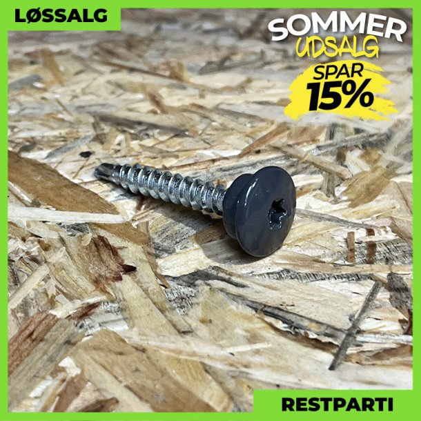 Montageskrue - 4,8x35 mm - TTAP Torx - RAL 7024 Grafitgr - 100 stk.