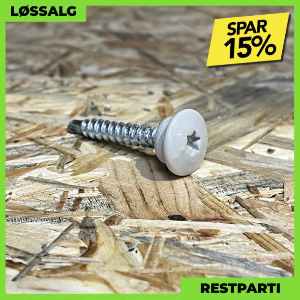 Montageskrue - 4,8x35 mm - TTAP Torx - RAL 7044 Lysegr - 100 stk.