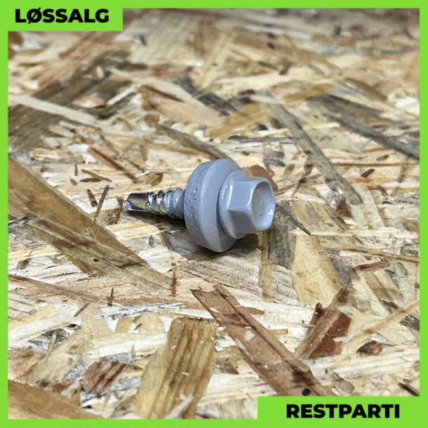 Overlapskrue - 4,8x20 mm - Farmer - RAL 7040 Lysegr - 100 stk.