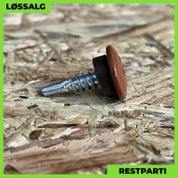 Skrue til stl - 4,8x19 mm - TTAP Torx - RAL 8004 Teglrd - 100 stk.