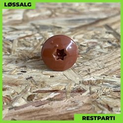 Skrue til stl - 4,8x19 mm - TTAP Torx - RAL 8004 Teglrd - 100 stk.