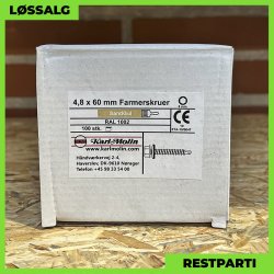 Montageskrue - 4,8x60 mm - Farmer - RAL 1002 Gul - 100 stk.