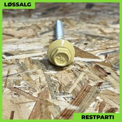 Montageskrue - 4,8x60 mm - Farmer - RAL 1002 Gul - 100 stk.