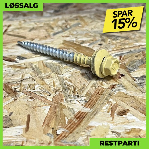 Montageskrue - 4,8x60 mm - Farmer - RAL 1002 Gul - 100 stk.
