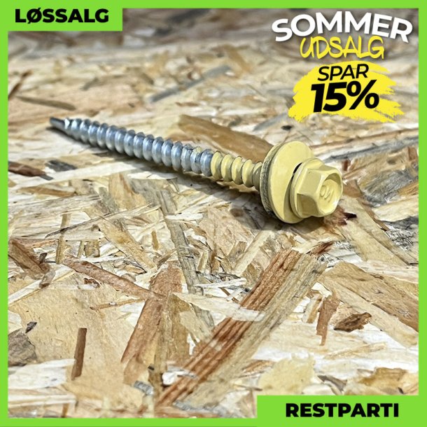Montageskrue - 4,8x60 mm - Farmer - RAL 1002 Gul - 100 stk.
