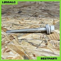 Montageskrue - 4,8x60 mm - Farmer - RAL 9002 Grhvid - 100 stk.