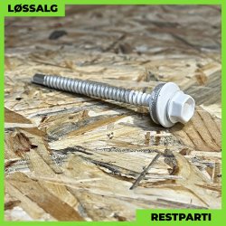 Montageskrue - 4,8x60 mm - Farmer - RAL 9002 Grhvid - 100 stk.