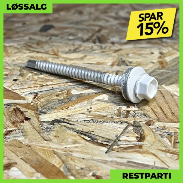 Montageskrue - 4,8x60 mm - Farmer - RAL 9002 Grhvid - 100 stk.