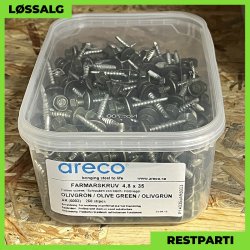 Montageskrue - 4,8x35 mm - Farmer - RAL 6003 Olivengrn - 250 stk.