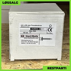 Montageskrue - 4,8x60 mm - Farmer - RAL 7024 Grafitgr - 100 stk.