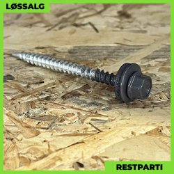 Montageskrue - 4,8x60 mm - Farmer - RAL 7024 Grafitgr - 100 stk.