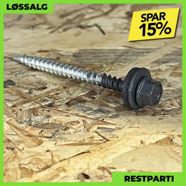 Montageskrue - 4,8x60 mm - Farmer - RAL 7024 Grafitgr - 100 stk.