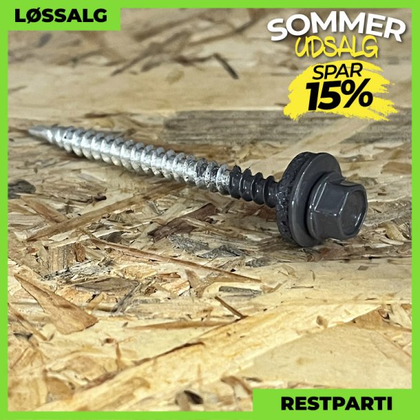 Montageskrue - 4,8x60 mm - Farmer - RAL 7024 Grafitgr - 100 stk.