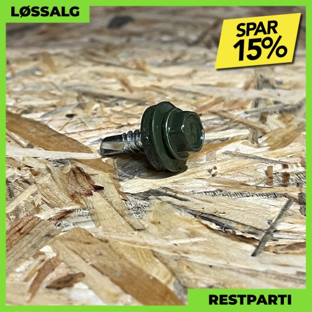 Skrue til stl - 4,8x19 mm - Farmer - RAL 6020 Grn - 250 stk.