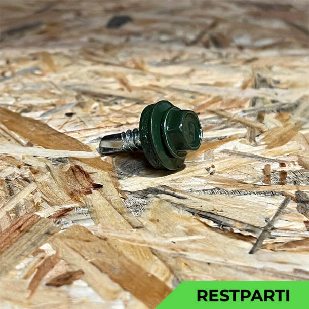 Skrue til stl - 4,8x19 mm - Farmer - RAL 6020 Grn - 250 stk.