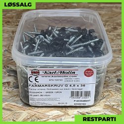 Montageskrue - 4,8x35 mm - Farmer - RAL 6007 Mrkegrn - 250 stk.