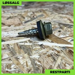 Overlapskrue - 4,8x20 mm - Farmer - RAL 6003 Olivengrn - 250 stk.