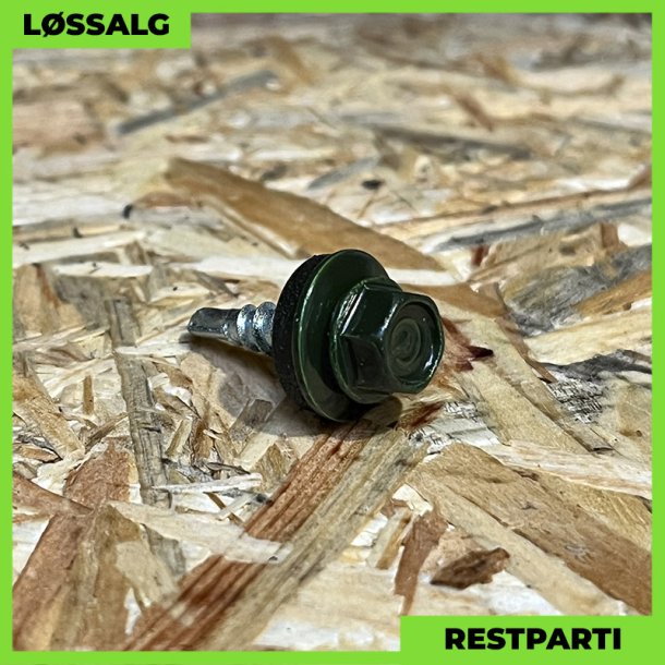 Overlapskrue - 4,8x20 mm - Farmer - RAL 6007 Mrkegrn - 250 stk.