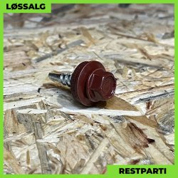 Overlapskrue - 4,8x20 mm - Farmer - RAL 3009 Mrkerd - 250 stk.