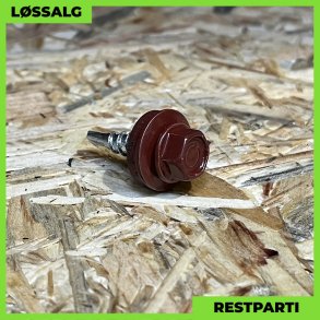 Overlapskrue - 4,8x20 mm - Farmer - RAL 3009 Mrkerd - 250 stk.