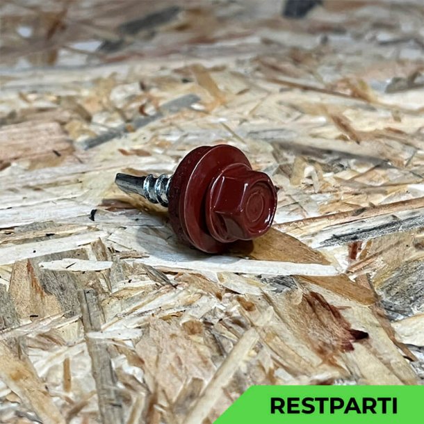 Overlapskrue - 4,8x20 mm - Farmer - RAL 3009 Mrkerd - 250 stk.