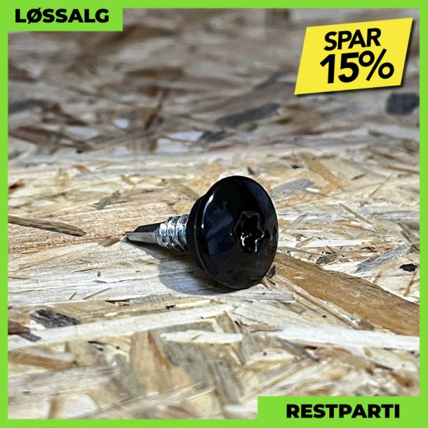 Skrue til stlse - 4,8x19 mm - TTAP Torx - RAL 9005 Sort - 100 stk.