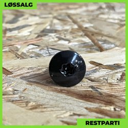 Overlapskrue - 4,8x20 mm - TTAP Torx - RAL 9005 Sort - 100 stk.