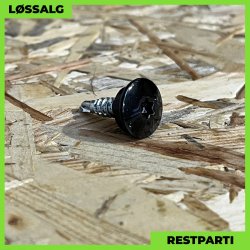 Overlapskrue - 4,8x20 mm - TTAP Torx - RAL 9005 Sort - 100 stk.