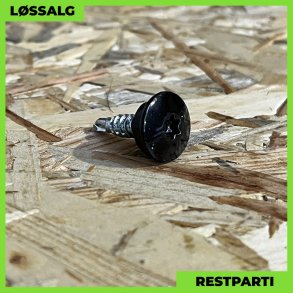 Overlapskrue - 4,8x20 mm - TTAP Torx - RAL 9005 Sort - 100 stk.