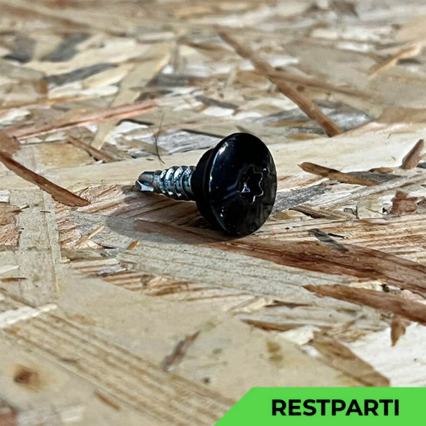 Overlapskrue - 4,8x20 mm - TTAP Torx - RAL 9005 Sort - 100 stk.