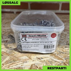 Skrue til stlse - 4,8x19 mm - Farmer - RAL 7044 Lysegr - 250 stk.