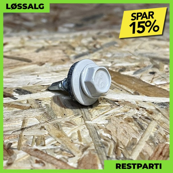 Skrue til stlse - 4,8x19 mm - Farmer - RAL 7044 Lysegr - 250 stk.