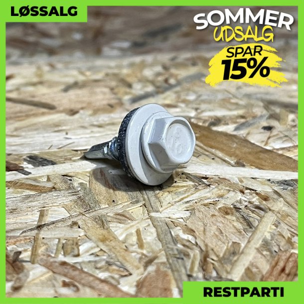 Skrue til stlse - 4,8x19 mm - Farmer - RAL 7044 Lysegr - 250 stk.