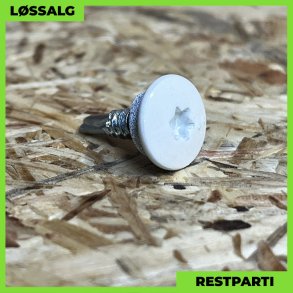 Skrue til stlse - 4,8x19 mm - Torx - RAL 9010 Hvid - 100 stk.