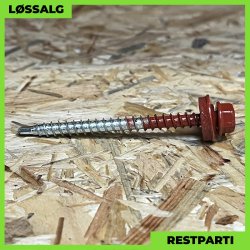 Montageskrue - 4,8x60 mm - Farmer - RAL 3013 Svenskrd - 100 stk.