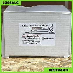 Montageskrue - 4,8x35 mm - Farmer - RAL 8004 Teglrd - 250 stk.