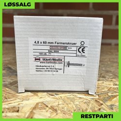 Montageskrue - 4,8x60 mm - Farmer - RAL 8004 Teglrd - 100 stk.