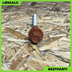 Montageskrue - 4,8x60 mm - Farmer - RAL 8004 Teglrd - 100 stk.