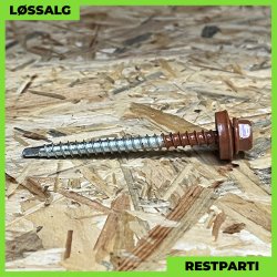 Montageskrue - 4,8x60 mm - Farmer - RAL 8004 Teglrd - 100 stk.