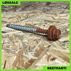 Montageskrue - 4,8x60 mm - Farmer - RAL 8004 Teglrd - 100 stk.