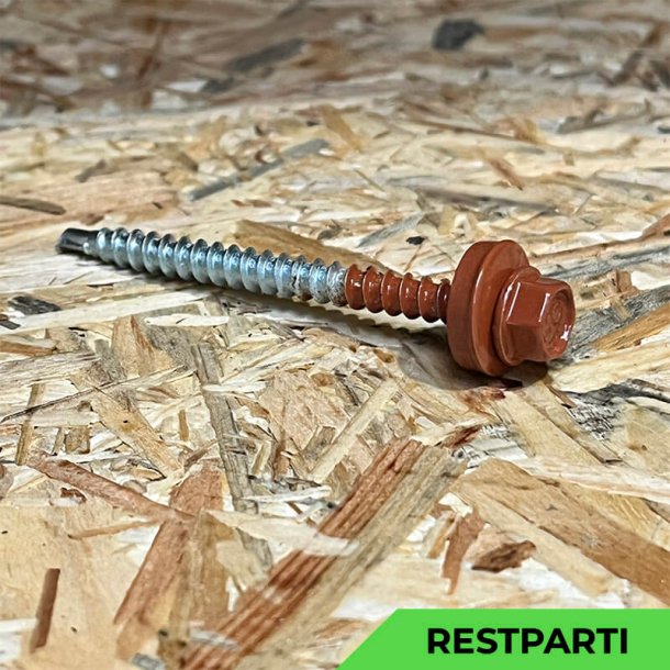 Montageskrue - 4,8x60 mm - Farmer - RAL 8004 Teglrd - 100 stk.