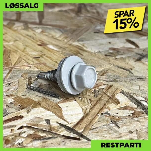 Overlapskrue - 4,8x20 mm - Farmer - RAL 7038 Lysegr - 100 stk.