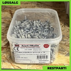 Skrue til stlse - 4,8x19 mm - Farmer - RAL 7038 Lysegr - 250 stk.