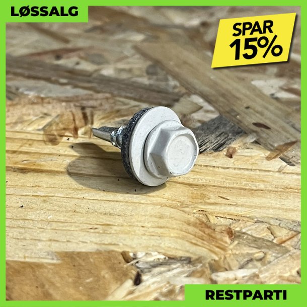 Skrue til stlse - 4,8x19 mm - Farmer - RAL 7038 Lysegr - 250 stk.