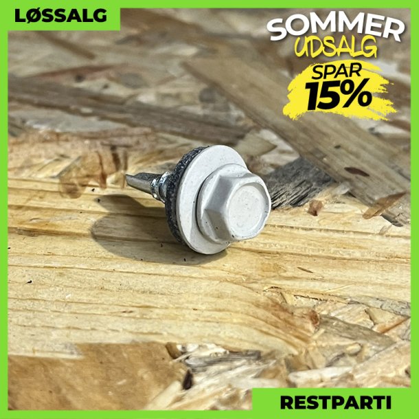 Skrue til stlse - 4,8x19 mm - Farmer - RAL 7038 Lysegr - 250 stk.