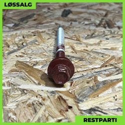 Montageskrue - 4,8x60 mm - Farmer - RAL 3009 Mrkerd - 100 stk.