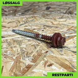 Montageskrue - 4,8x60 mm - Farmer - RAL 3009 Mrkerd - 100 stk.