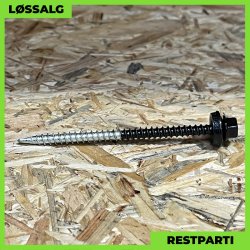 Montageskrue - 4,8x80 mm - Farmer - RAL 9005 Sort - 100 stk.