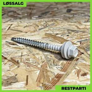 Montageskrue - 4,8x60 mm - Farmer - RAL 7044 Lysegr - 100 stk.